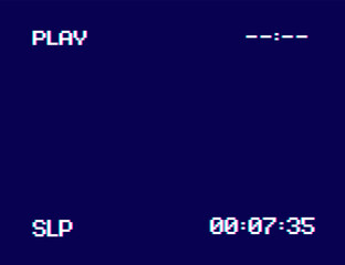 Retro VHS screen with TV interface pixelated glithc or noise effect editable vector background