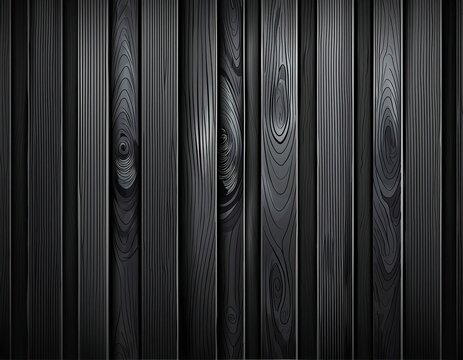 Minimalist Black Wood Planks with Textured Grain Vector