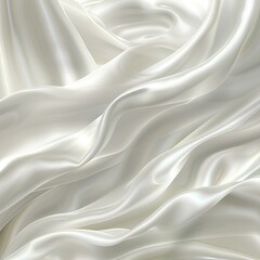 White background of silk fabric , wallpaper textiled design, AI