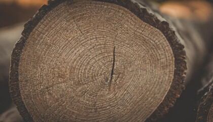old wooden spiral tree cut surface detailed warm dark brown and orange tones of a felled tree trunk or stump rough organic texture of tree rings with close up of end grain