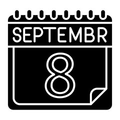 September Icon Design For Personal And Commercial Use.