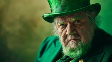 Man in leprechaun costume. St. Patrick's day.