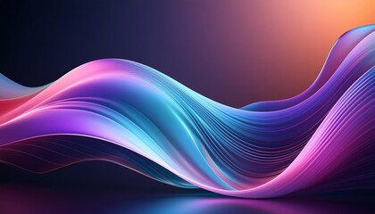 abstract fluid iridescent holographic curved wave in motion colorful gradient design background generative ai