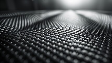 Carbon fiber textured black studio interior. Modern background for mounting products, product placement. Modern background, template, mockup. - obrazy, fototapety, plakaty