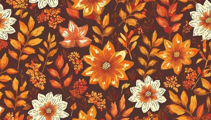 autumn fathers seamless pattern