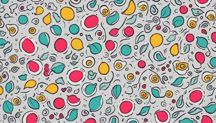 Vibrant Geometric Creations: A Colorful Collection of Abstract Shapes and Hand-Drawn Prints