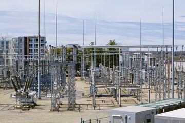 Electrical substation distribution system, industrial structure and electromagnetic radiation concerns