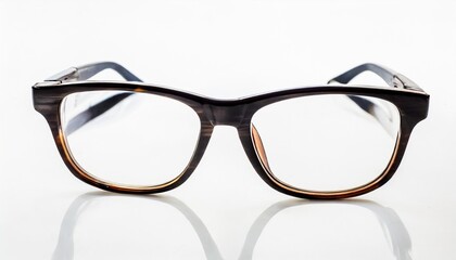 typical glasses frame on transparent background