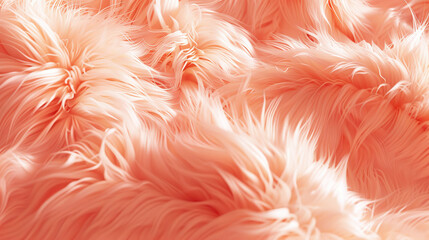 Floating Peach Feathers in Artistic Harmony
