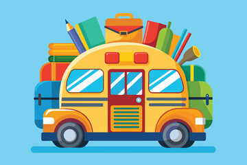 back to school concept vector Illustration
