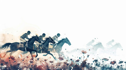 Horse racing graphics - obrazy, fototapety, plakaty