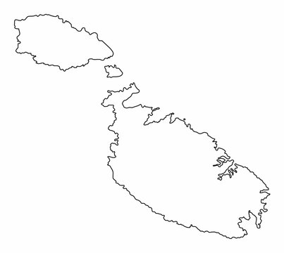 Malta outline map