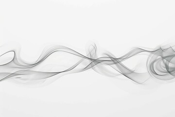 fragrant steam smoke tendrils rising on white background realistic 3d illustration - obrazy, fototapety, plakaty