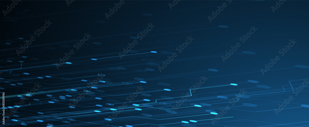 Wall mural abstract computer technology background. network visual connection. vector art.
