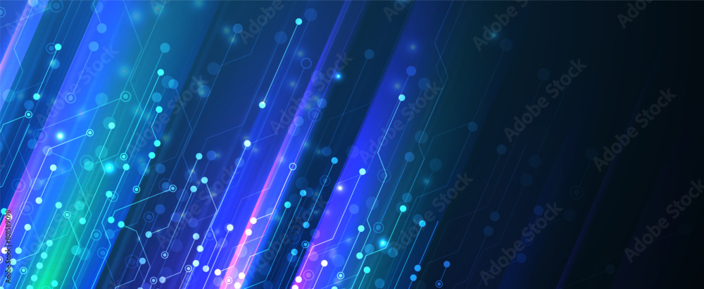 Poster Abstract Computer technology background. network visual connection. Vector art.