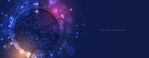 Abstract Computer technology background. network visual connection. Vector art.