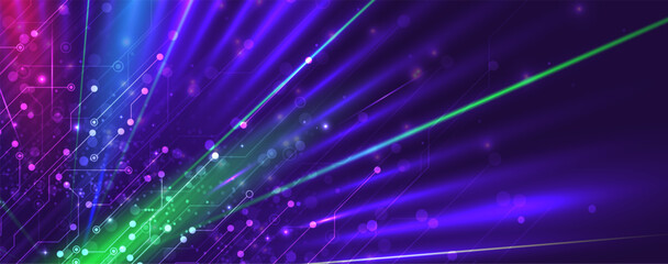 Naklejka premium Abstract Computer technology background. network visual connection. Vector art.