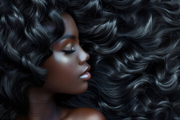 Fototapeta premium Well-groomed hair of a black woman