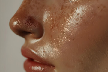 A close-up of a creamy-textured foundation that smoothes and evens the skin with a natural, luminous finish. 