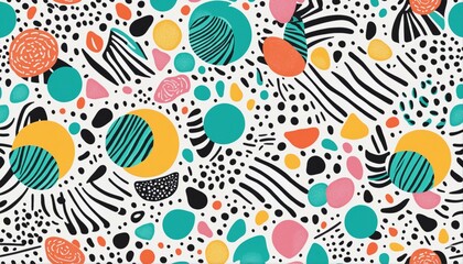 Simple and minimalist geometric shapes in black and white pattern design