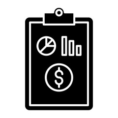 Yearly Report Line Icon