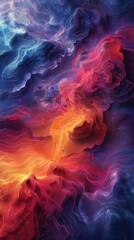Fototapeta premium Rainbow Colored Cloud Abstract Painting