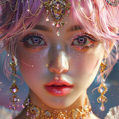 portrait of a beautiful woman,  anime style













































































