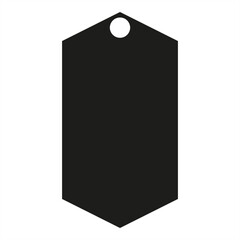 Simple black price tag silhouette for retail and sales - stock vector