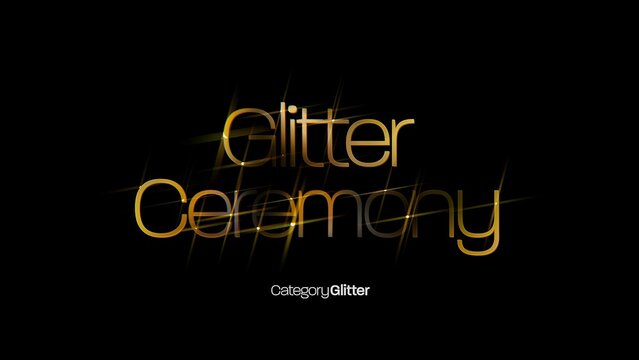 Glitter Awards Title Card Cinematic Text Reveal Animation