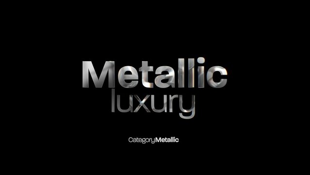 Metallic Luxury Title Card Cinematic Text Reveal Animation