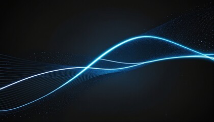 Innovative Neon Glow: A Vibrant Business Presentation Template Inspired by Dark Blue Space