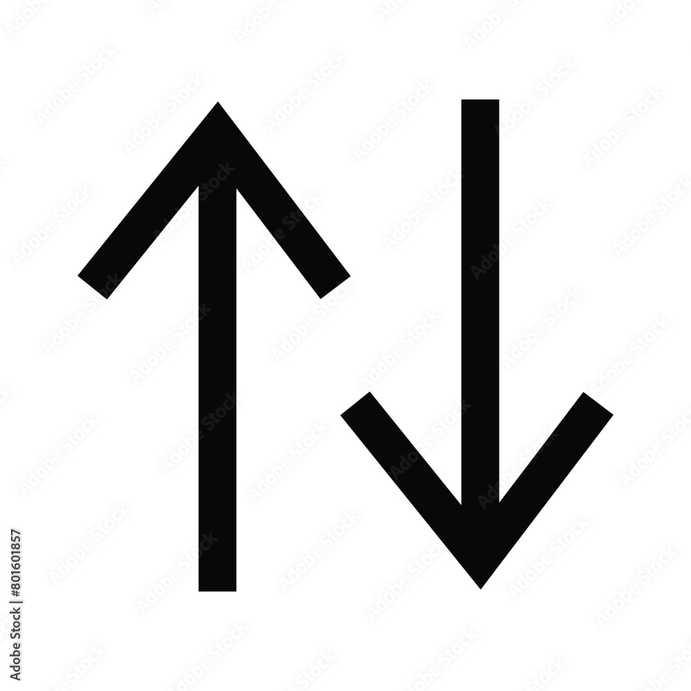 Aufkleber up and down arrow line art icon for apps and websites. business arrow icon. vector illustration. eps