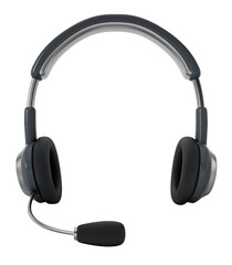 Generic headset isolated on transparent background. 3D illustration