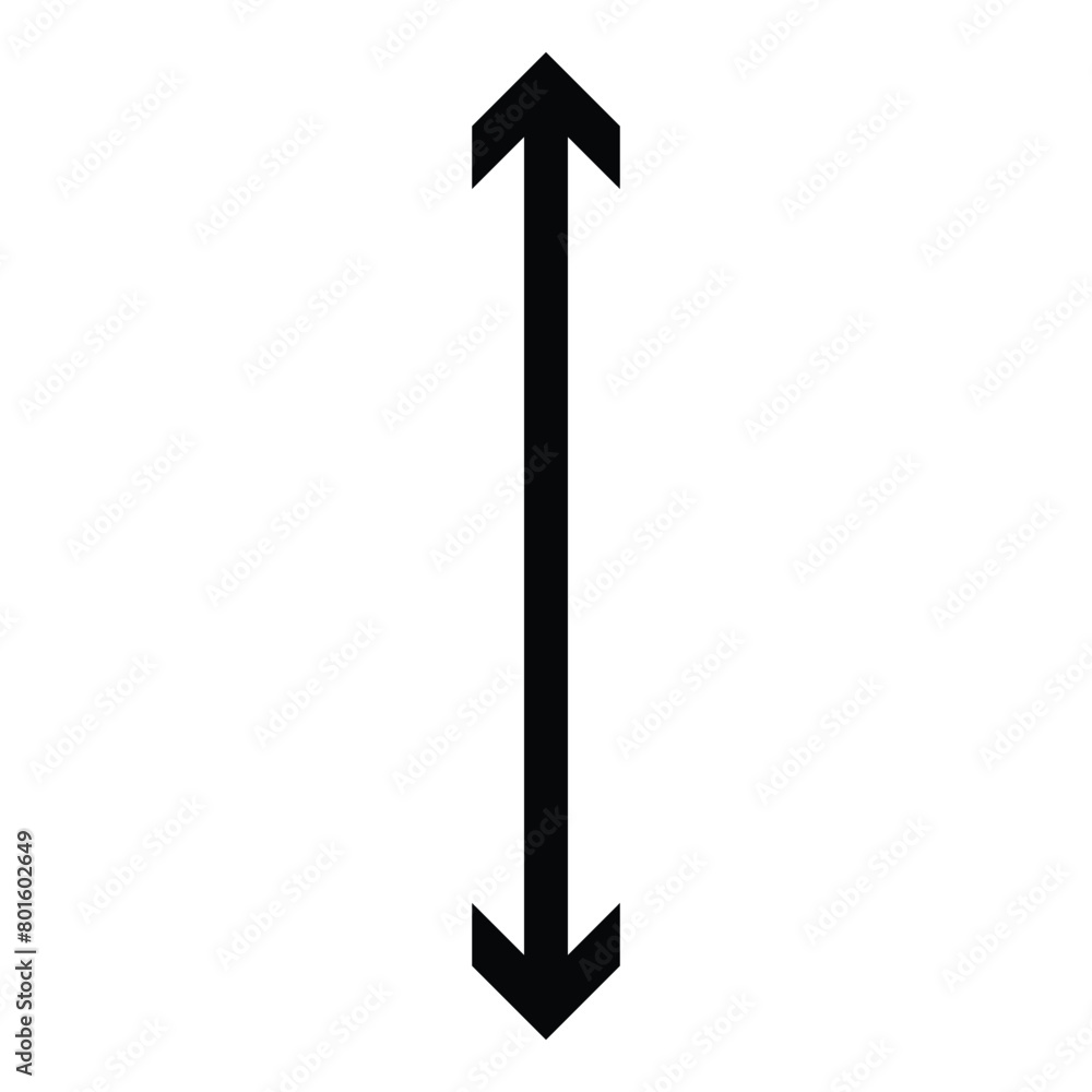Aufkleber double arrow icon. thin line art image. 2 side arrow for illustration of width, length, height. cont