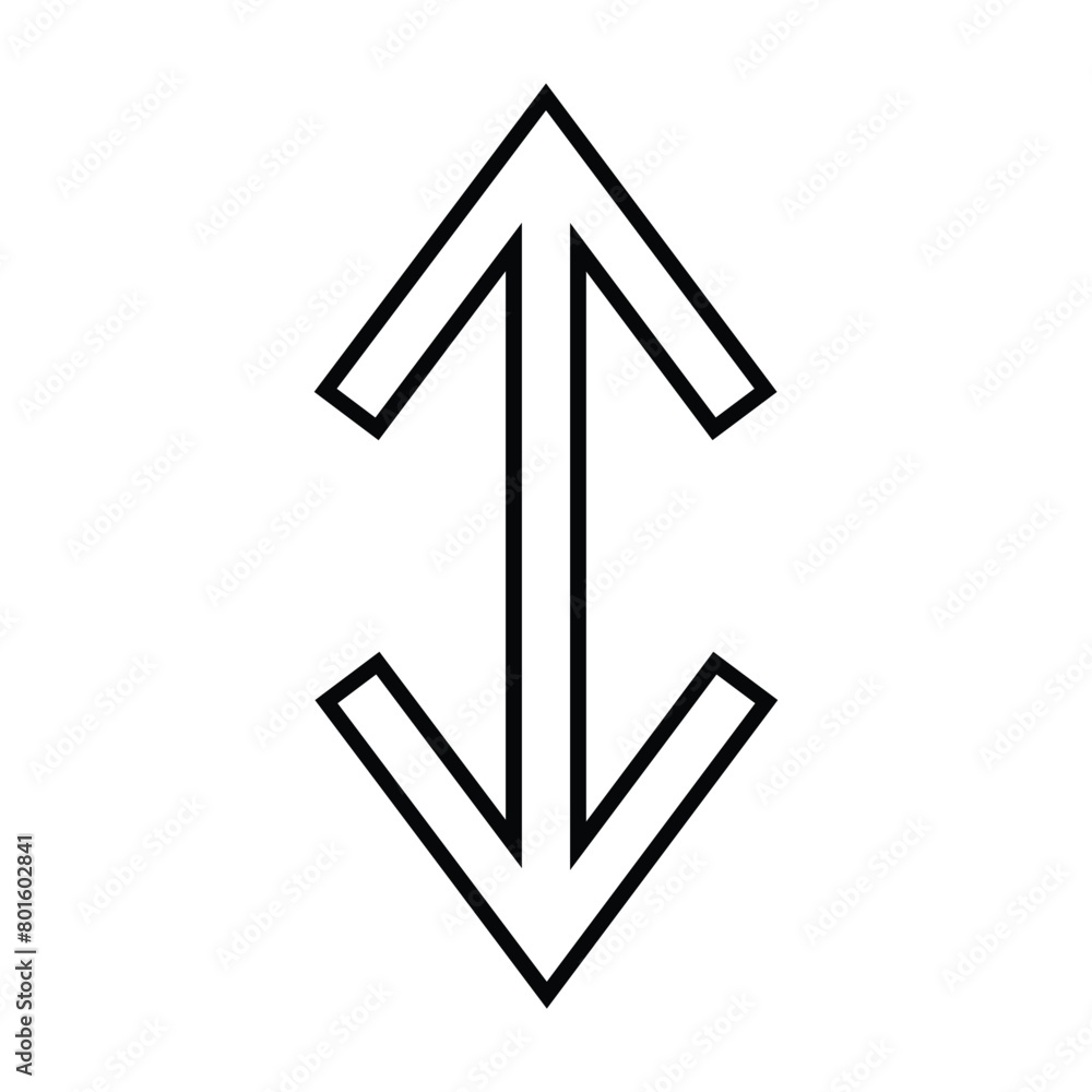 Aufkleber dual sided arrows line icon. linear style sign for mobile concept and web design. arrows exchange ve