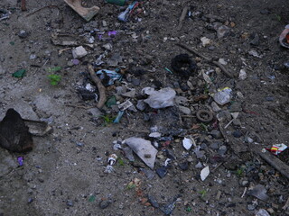 Waste that can damage the environment is often found in urban areas with poor waste management