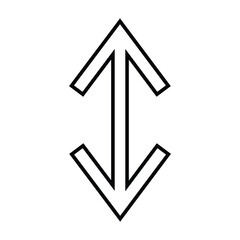 Dual sided arrows line icon. linear style sign for mobile concept and web design. Arrows Exchange Vertical outline vector icon. Vector illustration. Eps file 24.