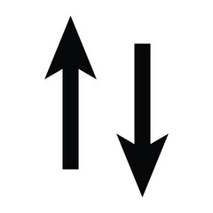 Up and down arrow line art icon for apps and websites. business arrow icon. Vector illustration. Eps file 25.