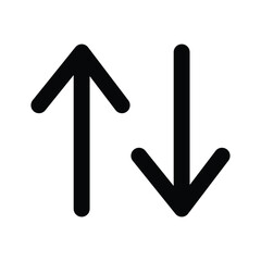 Black Up and down arrow line art icon for apps and websites. business arrow icon. Vector illustration. Eps file 26.