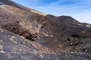 le fond d'un cratère volcanique