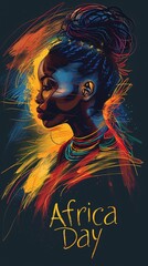 African day text banner - obrazy, fototapety, plakaty