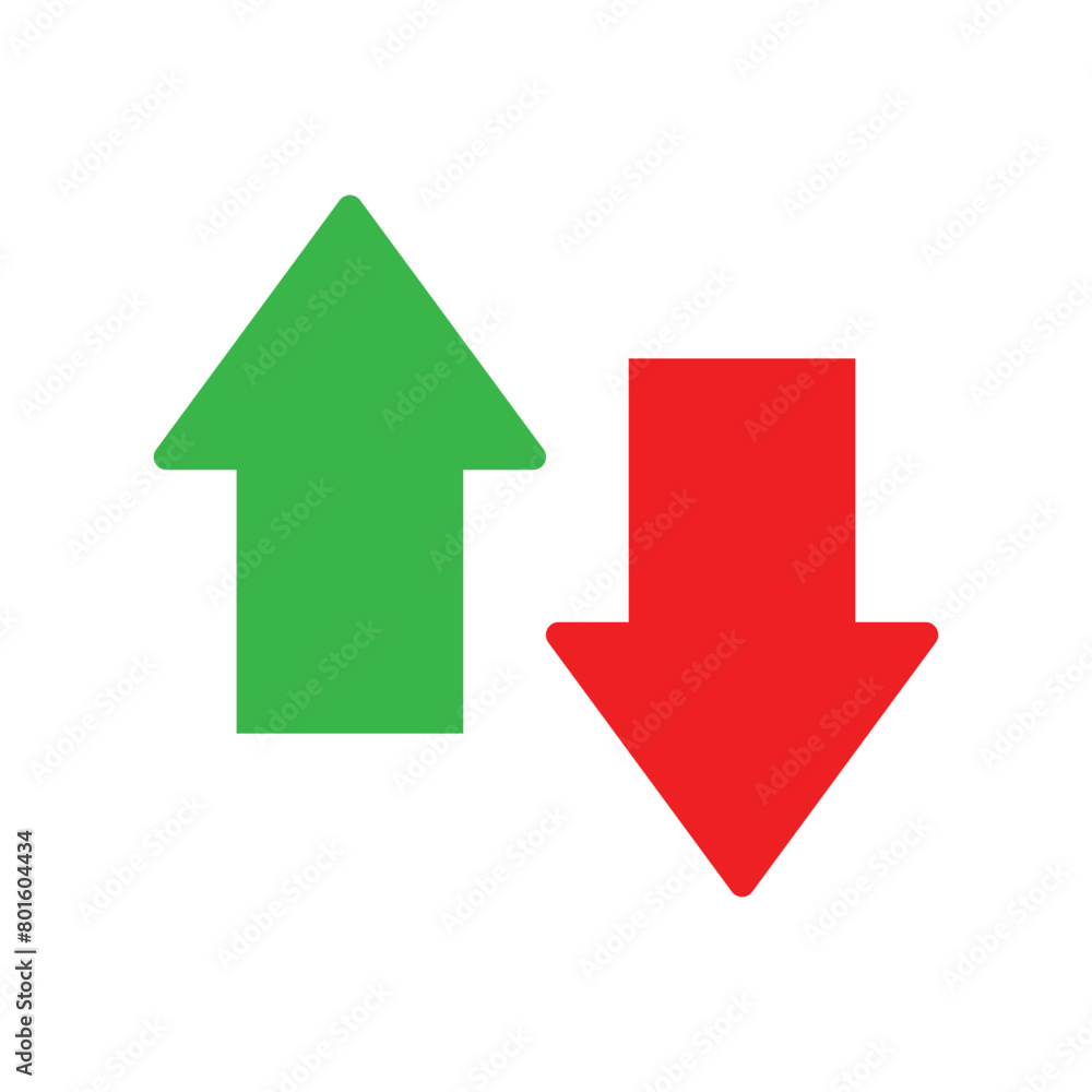 Poster web arrow up and down sign. flat style design. up and down arrows icon vector, filled flat sign, sol