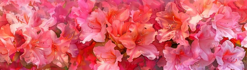 A close-up photograph of pink azalea flowers.