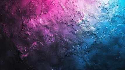 abstract black pink and blue gradient background with rough texture and bright light glow