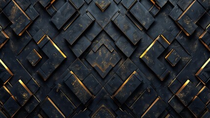abstract dark geometric lozenge diamond rue motif tiles texture seamless pattern illustration digital art 3d illustration