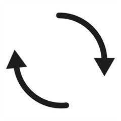 Black circular arrows indicating direction and movement - stock vector