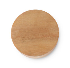 Jar of body care cream isolated on white, top view