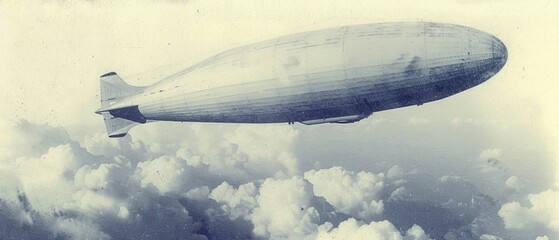 Fototapeta premium Experience the excitement of an airship journey, gliding through the sky and witnessing breathtaking vistas