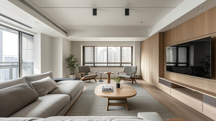 Amidst the backdrop of modern furnishings and minimalist decor, builders renovate bright apartments with meticulous attention to detail, their expertise evident in every aspect of