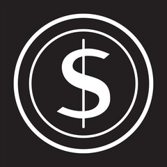 Dollar sign icon, vector design. Money symbol icon. American currency dollar vector. Dollar symbol flat icon for apps, logo, websites, web design, mobile app
 design.
